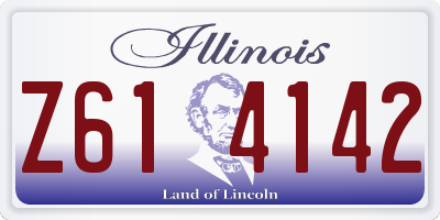 IL license plate Z614142