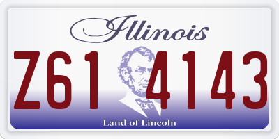 IL license plate Z614143