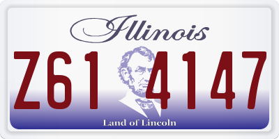 IL license plate Z614147