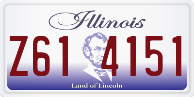 IL license plate Z614151