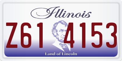 IL license plate Z614153