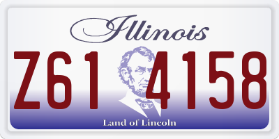 IL license plate Z614158