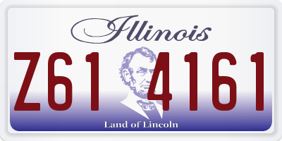 IL license plate Z614161