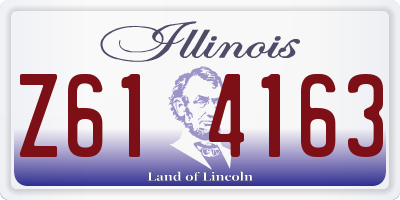 IL license plate Z614163