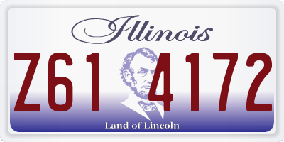 IL license plate Z614172