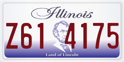 IL license plate Z614175