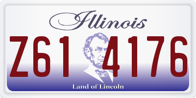 IL license plate Z614176