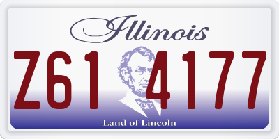 IL license plate Z614177