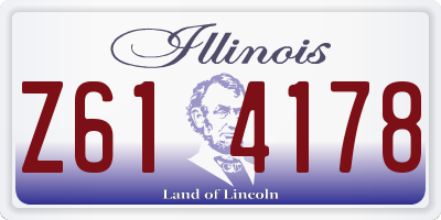 IL license plate Z614178
