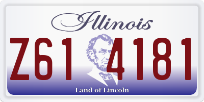 IL license plate Z614181