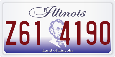 IL license plate Z614190