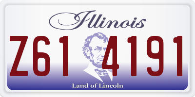IL license plate Z614191