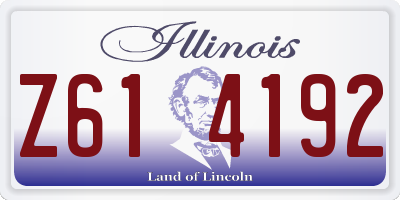 IL license plate Z614192