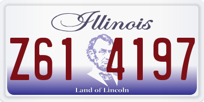 IL license plate Z614197