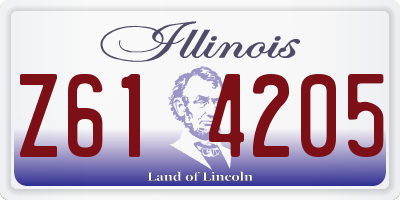IL license plate Z614205