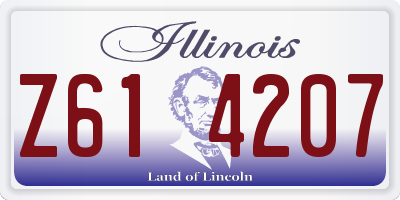 IL license plate Z614207