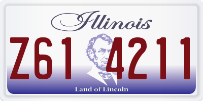 IL license plate Z614211