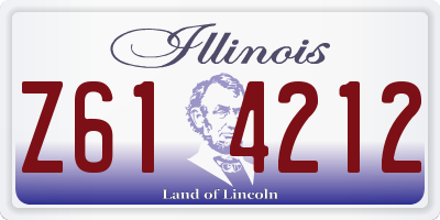 IL license plate Z614212