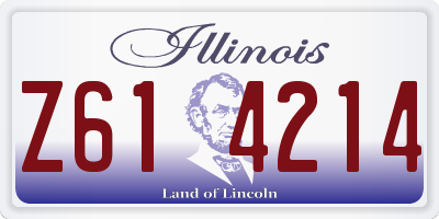 IL license plate Z614214