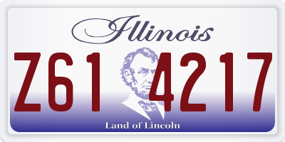 IL license plate Z614217