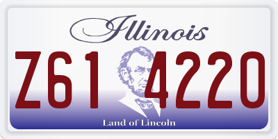 IL license plate Z614220