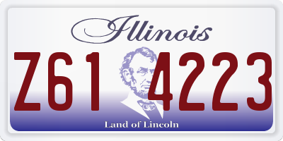 IL license plate Z614223