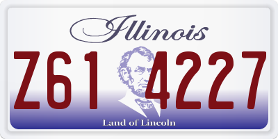 IL license plate Z614227