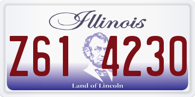 IL license plate Z614230