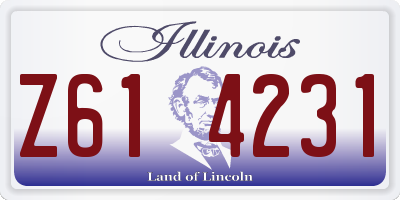 IL license plate Z614231