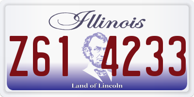 IL license plate Z614233