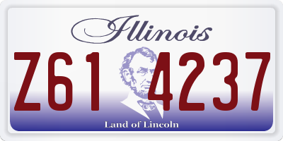 IL license plate Z614237