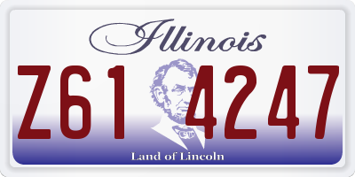 IL license plate Z614247