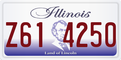 IL license plate Z614250