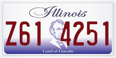 IL license plate Z614251