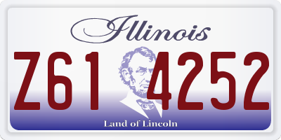 IL license plate Z614252