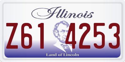 IL license plate Z614253