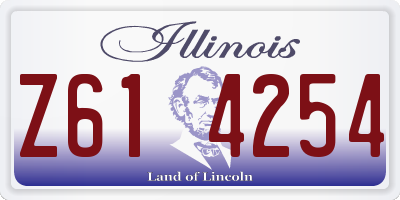 IL license plate Z614254