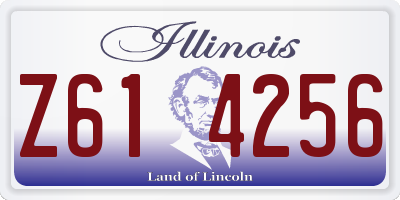 IL license plate Z614256