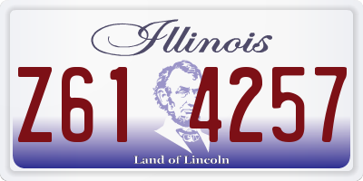 IL license plate Z614257