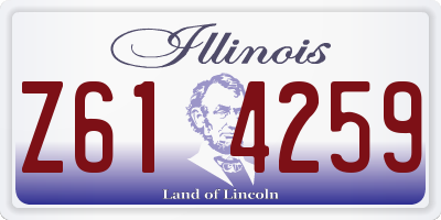 IL license plate Z614259
