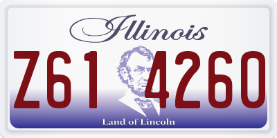 IL license plate Z614260