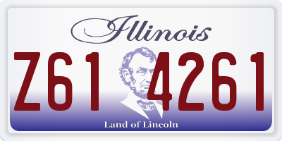 IL license plate Z614261