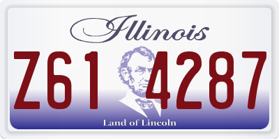 IL license plate Z614287