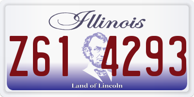 IL license plate Z614293