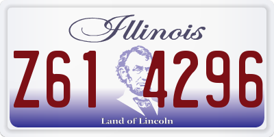IL license plate Z614296
