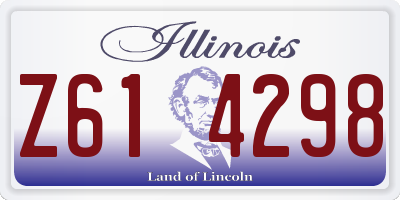 IL license plate Z614298