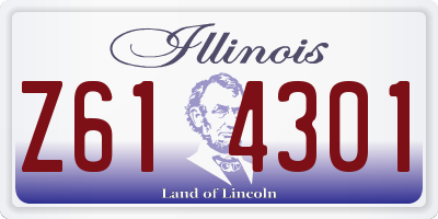 IL license plate Z614301
