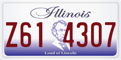 IL license plate Z614307