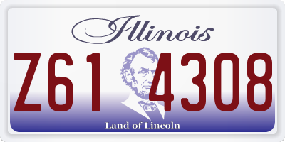 IL license plate Z614308