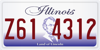 IL license plate Z614312